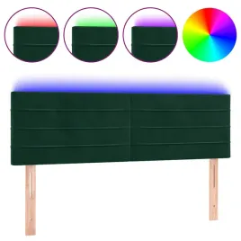 zaglowek-led-aksamit-ciemnozielony-144x5x78-88-cm