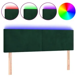 zaglowek-led-aksamit-ciemnozielony-144x5x78-88-cm