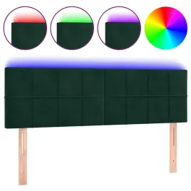 zaglowek-led-aksamit-ciemnozielony-144x78-88-cm