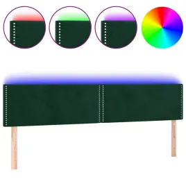 zaglowek-led-aksamit-ciemnozielony-200x78-88-cm