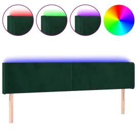 zaglowek-led-aksamit-ciemnozielony-203x16x78-88-cm