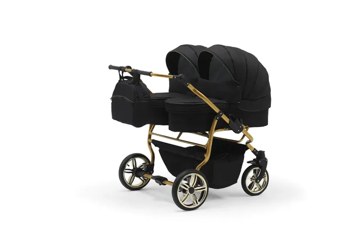 Wózek bliźniaczy 2w1 Duet Lux Gold - 32 kolory