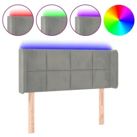 zaglowek-led-aksamit-jasnoszary-93x16x78-88cm