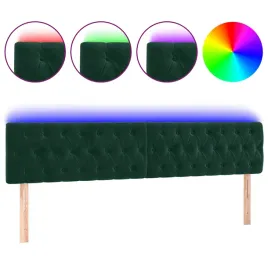 zaglowek-led-aksamitny-180x78-88-cm-ciemnozielony