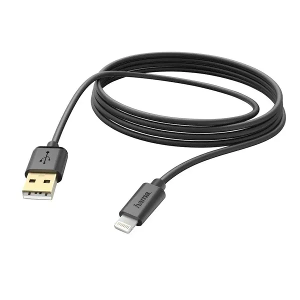 hama-kabel-ladujacy-data-lightning-3m-czarny