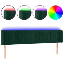 zaglowek-led-aksamitny-ciemnozielony-203x16x78-88-cm