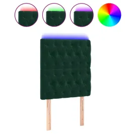 zaglowek-led-aksamitny-ciemnozielony-80x7x118-cm