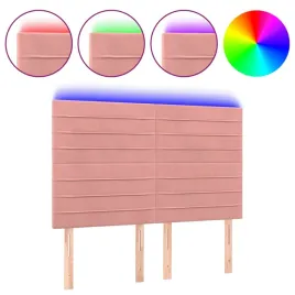 zaglowek-led-aksamitny-rozowy-144x5x118-128-cm