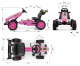 gokart-na-pedaly-rocket-pink-stan-nowy