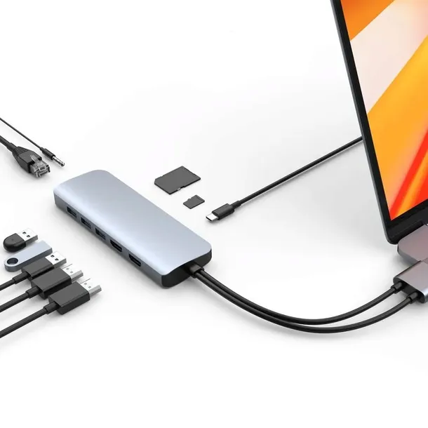 hyperdrive-viper-10-in-2-hub-for-usb-c-space-grey-waga-z-opakowaniem-0-3-kg-stan-nowy