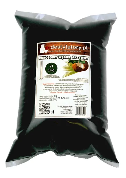 WĘGIEL AKTYWNY GORZELNICZY AŻ 2L/1KG FILTR NA 60L