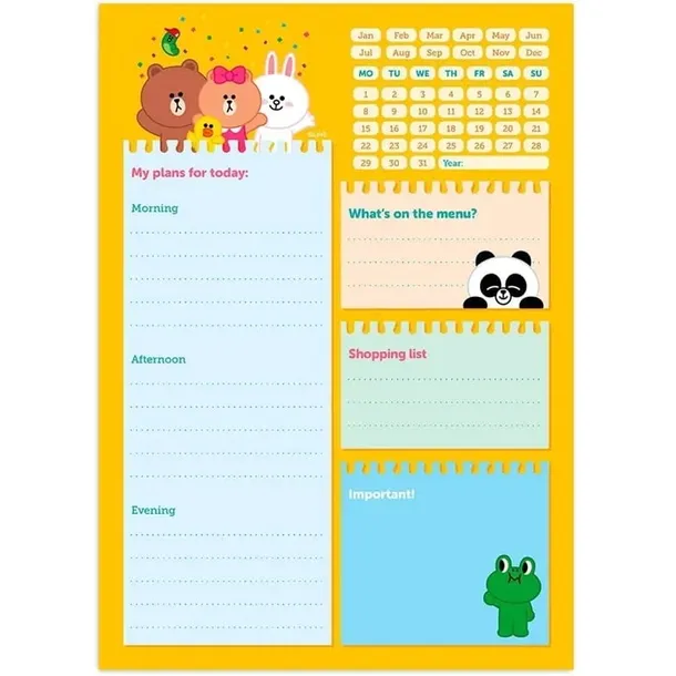 line-friends-planner-dzienny-a5-stan-nowy-waga-z-opakowaniem-0-3-kg