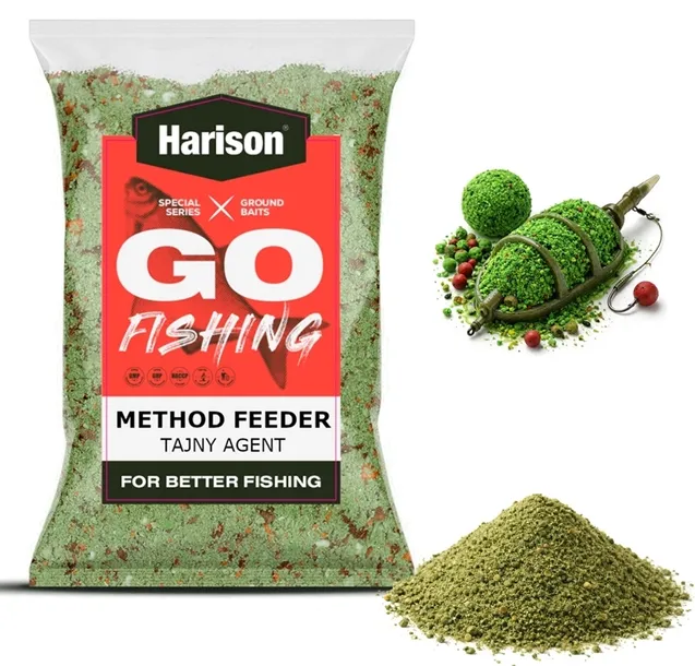 Zanęta wędkarska HARISON 1 kg GO-FISH karp lin karaś płoć - Method Feeder