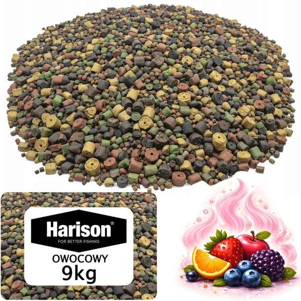 9kg mix PELLET ZANĘTOWY Wędkarski karp Harison 6-18mm - OWOCOWY SŁODKI