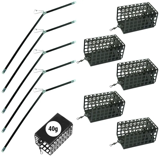 zestaw 5szt KOSZYCZEK KOSZYK ZANĘTOWY 40g + 5szt rurka antysplątaniowa 20cm