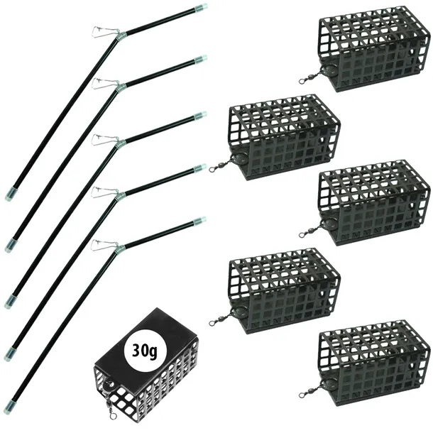 zestaw 5szt KOSZYCZEK KOSZYK ZANĘTOWY 30g + 5szt rurka antysplątaniowa 20cm
