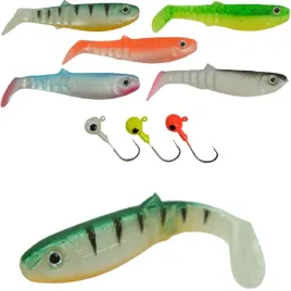 zestaw-5szt-kopyto-ripper-gumowy-8cm-3-glowki-jigowe-10g-szczupak-sandacz