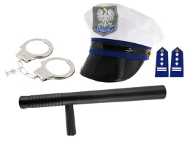 czapka-palka-tonfa-kajdanki-stroj-policjanta-policjantka