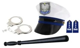 czapka-palka-tonfa-kajdanki-stroj-policjanta-policjantka