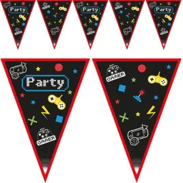 baner-urodzinowy-gaming-party-game-piksele-flagi