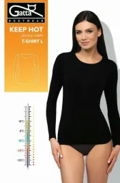 gatta-t-shirt-l-women-keep-hot-m-black