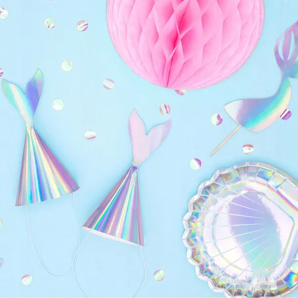 czapeczki-urodzinowe-party-deco-syrenka-18-cm-6-szt-okazje-uniwersalny