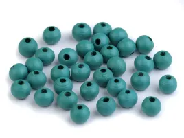 koraliki-drewniane-zielony-turkus-8mm-30szt