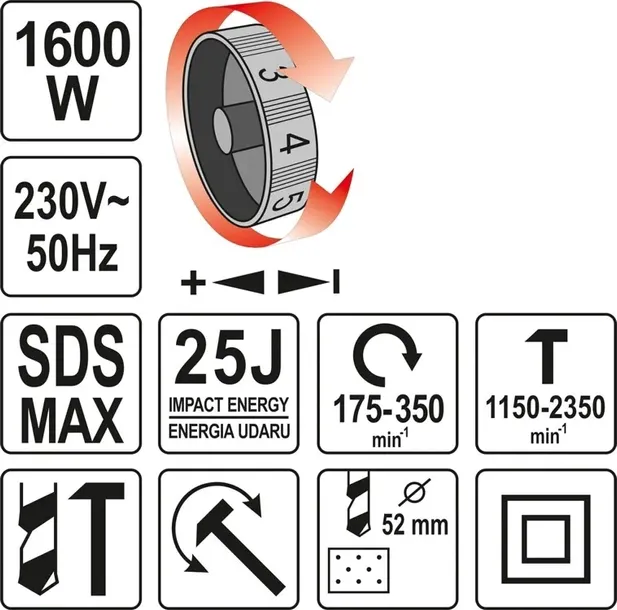 mlot-udarowo-obrotowy-sds-max-25j-zasilanie-elektryczne-sieciowe