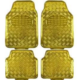 dywaniki-samochodowe-aluminiowe-zlote-zolte-komplet-dywanikow-samochodowych