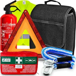 zestaw-w-torbie-apteczka-gasnica-1kg-bc-trojkat-linka-holownicza-kamizelka