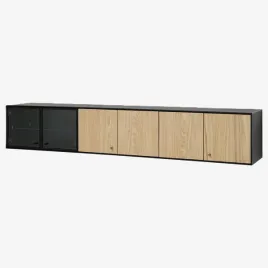 polka-scienna-ikea-boastad-czarny-okleina-debowa-181x32x32-cm