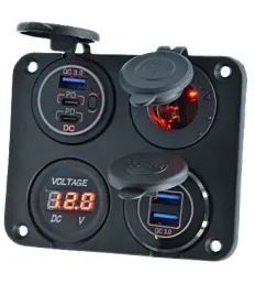 ladowarka-5xusb-woltomierz-gniazdo-zapalniczki