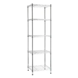 amazon-basics-regulowany-regal-wiezowy-z-5-polkami-406-x-406-x-1372-cm