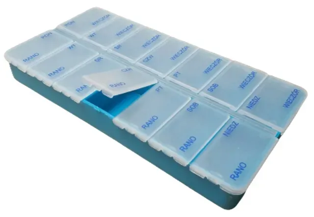 POJEMNIK PUDEŁKO KASETKA NA LEKI TABLETKI 7 DNI 2