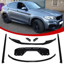 bmw-x6-f16-komplet-dokladek-spliter-dyfuzor-tylny-performance-czarny-polysk