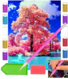 haft-diamentowy-obraz-40x30-duzy-zestaw-dla-dzieci-rajskie-drzewo-wyspa-raj