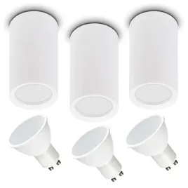 oprawa-halogenowa-natynkowa-spot-tuba-biala-zarowka-led-gu10-7w