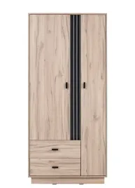 szafa-allmo-al2-90-dwudrzwiowa-z-dwiema-szufladami-dab-estana-antracyt