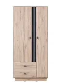 szafa-allmo-al1-90-dwudrzwiowa-z-dwiema-szufladami-dab-estana-antracyt