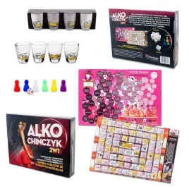 smieszna-towarzyska-gra-imprezowa-alkochinczyk-2-w-1-kieliszki