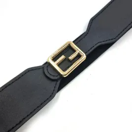 pasek-damski-czarny-waski-na-gumie-zlota-klamra-bs002661-czarny