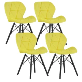 krzeslo-lago-aksamit-zolte-nogi-czarne