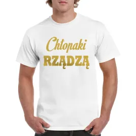 chlopaki-rzadza-zloty-nadruk-biala-koszulka-meska-m