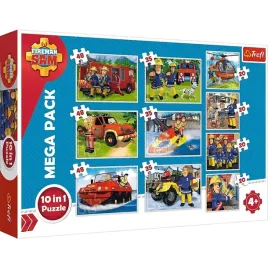 trefl-puzzle-strazak-sam-mega-pack-10w1-90356