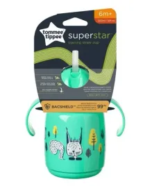 tommee-tippee-kubek-z-obciazona-slomka-superstar-300ml6m-zielony