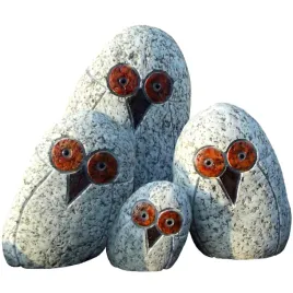 sowy-do-ogrodu-figurki-kamienie-granitowe-4-sztuki