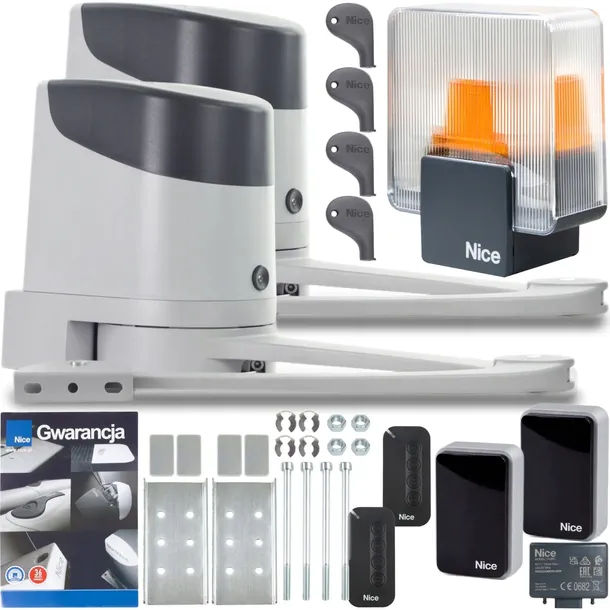 Zestaw automatyki do bramy NICE HOPP, 2x Pilot MyGo4, Lampa LED ELDC, EPMB