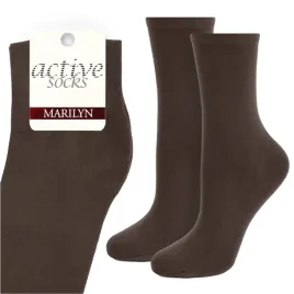 skarpetki-damskie-bawelniane-gladkie-braz-polskie-active-forte-58-marilyn