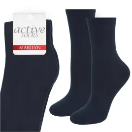 skarpetki-damskie-bawelniane-gladkie-c-granat-polskie-active-forte-marilyn