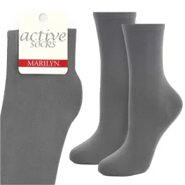 skarpetki-damskie-bawelniane-gladkie-szare-polskie-active-forte-58-marilyn